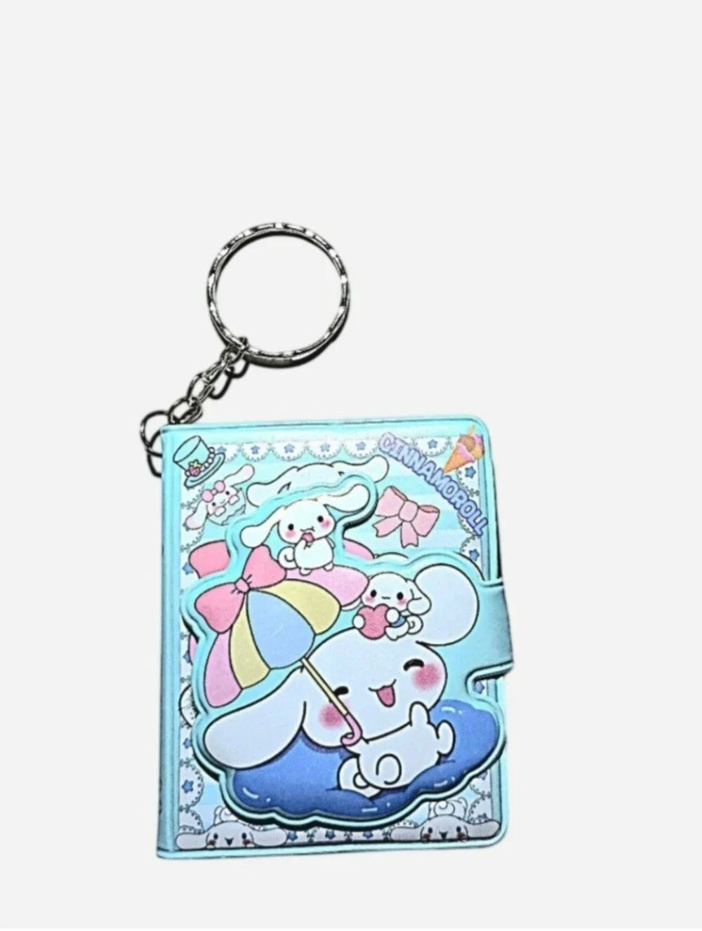 Cinnamoroll Mini Notebook Keychain And 6 Piece Pen Set Stationary Bundle